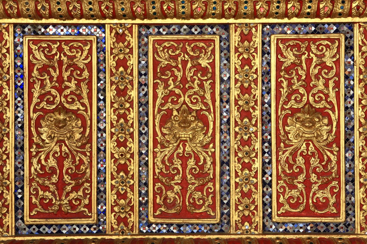 Beeldhouwwerk. Marmeren Tempel. Wat Benchamabophit Dusitvanaram Ratchaworawiharn. 1899. Bangkok. Thailand door Unbekannt