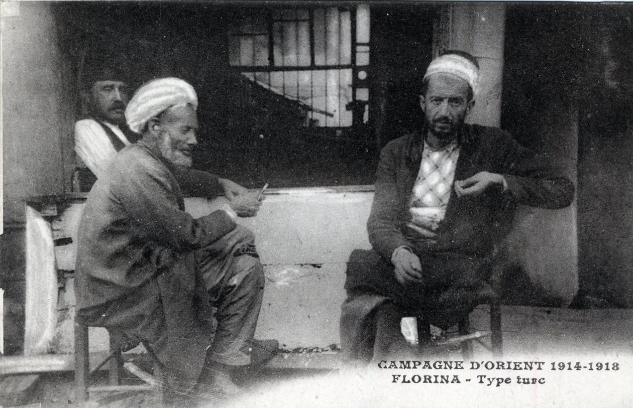 Servië, Florina: Turkse mannen - Ansichtkaart 1914-1918 door William M. Timlin