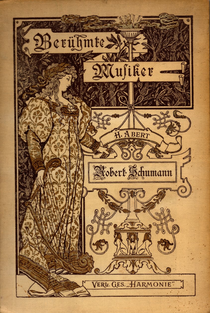 Bladmuziek van Robert Schumann (gravure) door William M. Timlin