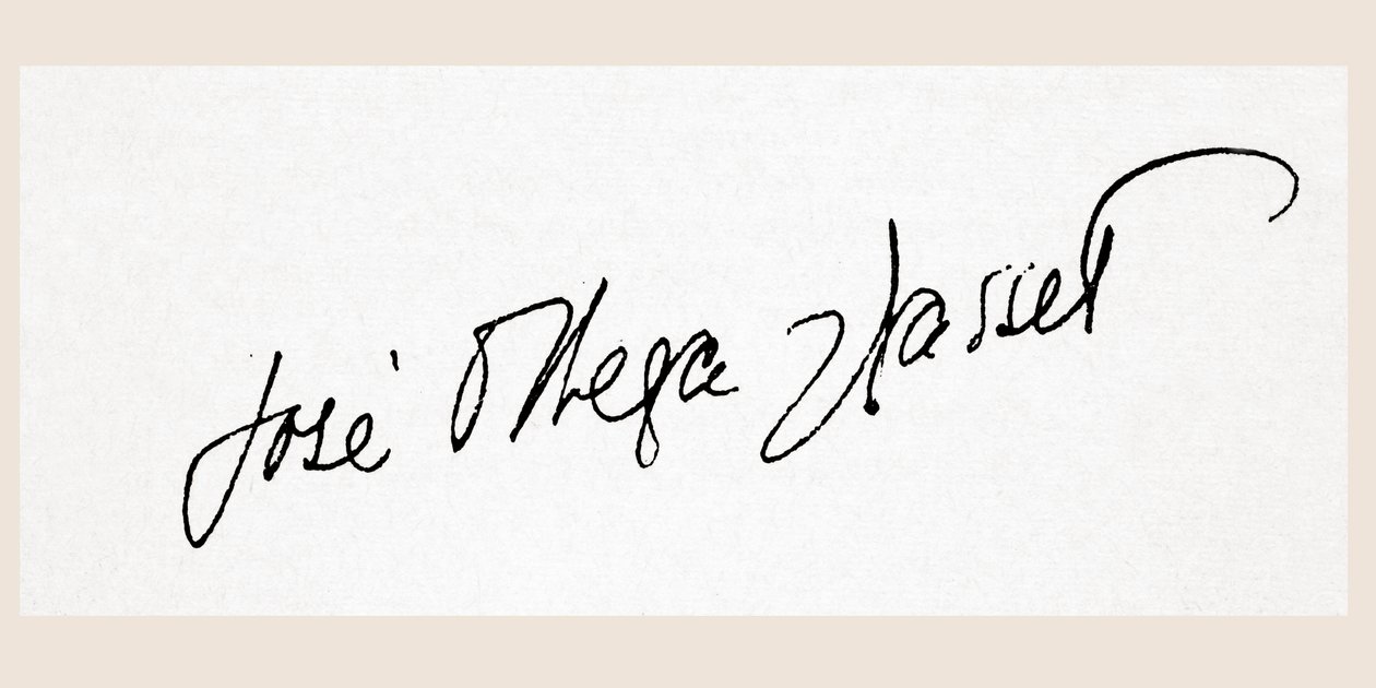 Handtekening van José Ortega y Gasset door Unbekannt