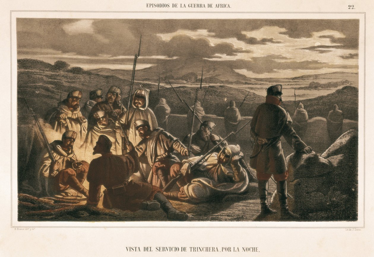 Spanje. Oorlog van Afrika (1859-1860). De loopgraafdienst 