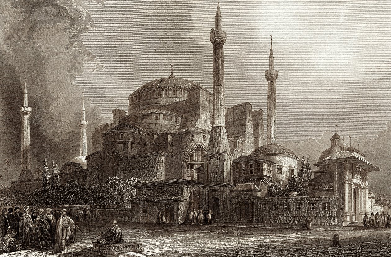 St Sophia / Hagia Sophia Constantinopel door Unbekannter Künstler