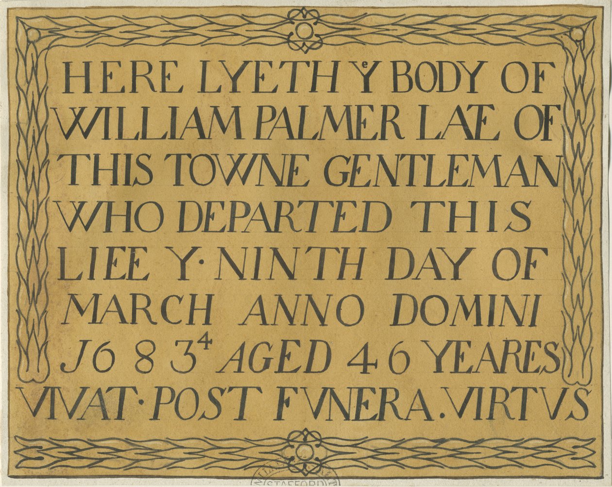 Stafford - Monumentale inscriptie in St. Mary