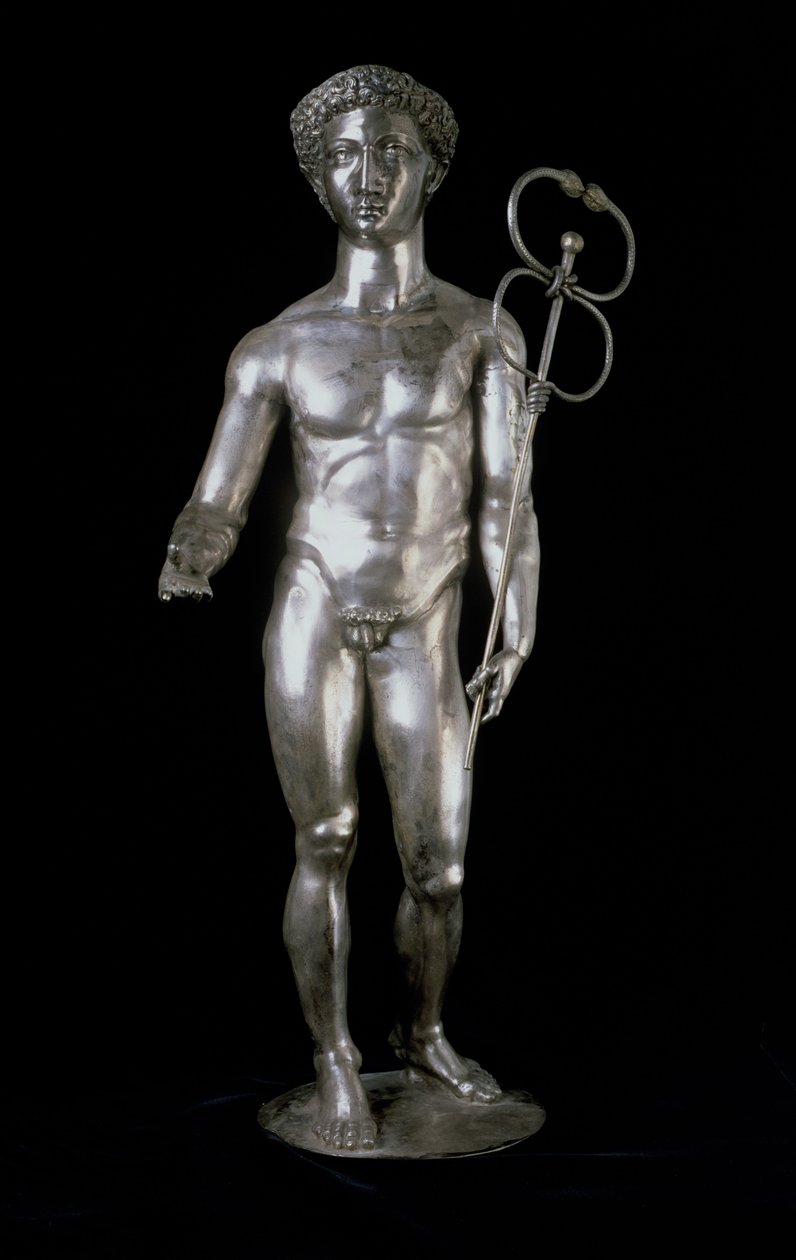 Beeldje van Mercurius, 2e-3e eeuw v.Chr. (zilver) door Unbekannt