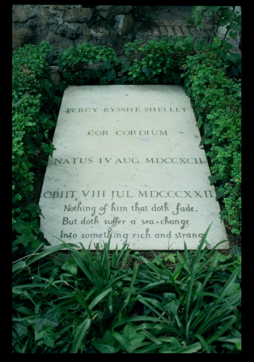 Het Graf van Percy Bysshe Shelley (1792-1822) door Unbekannt
