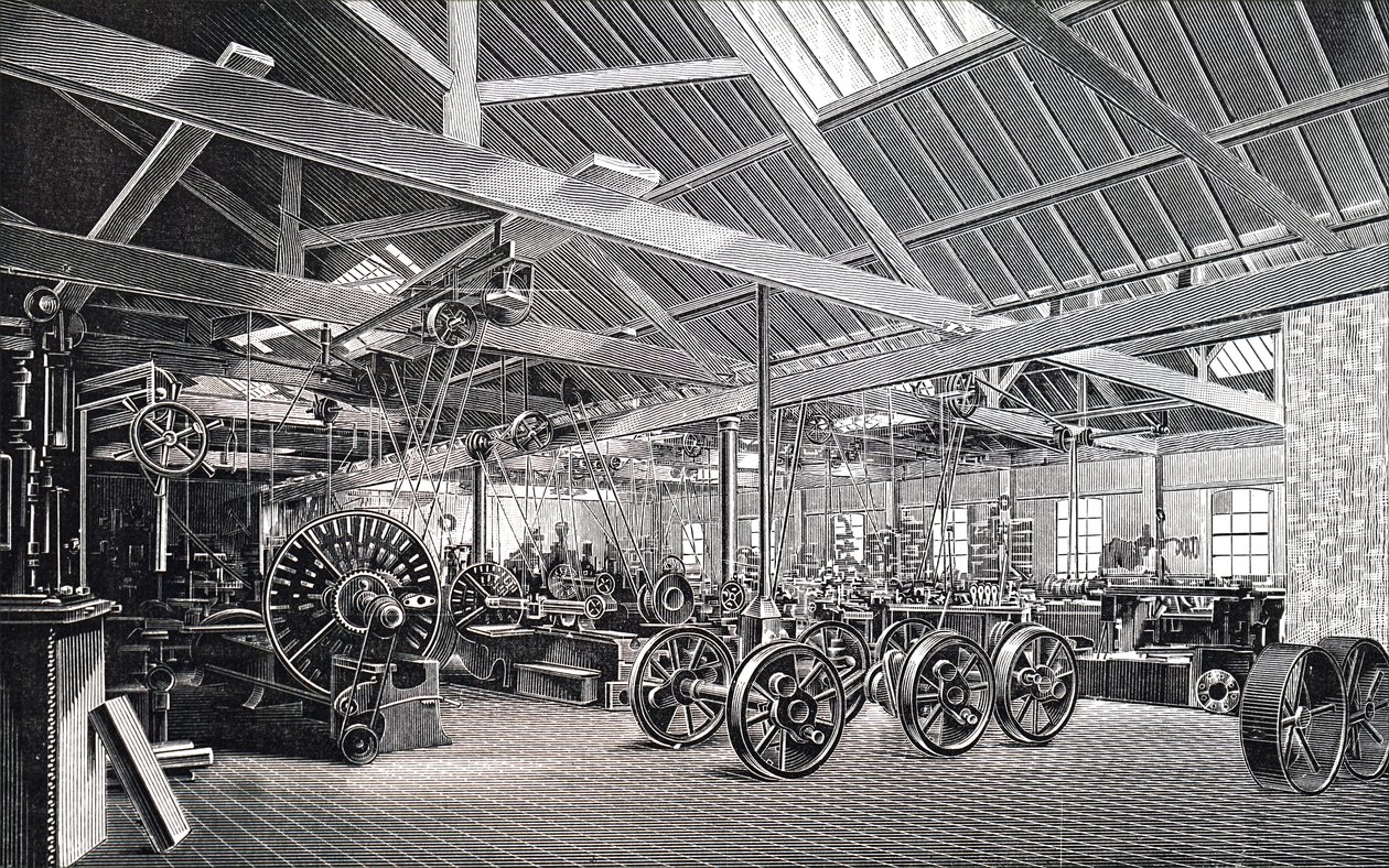 Het Machinehuis van de Atlas Engine Works door Unbekannt