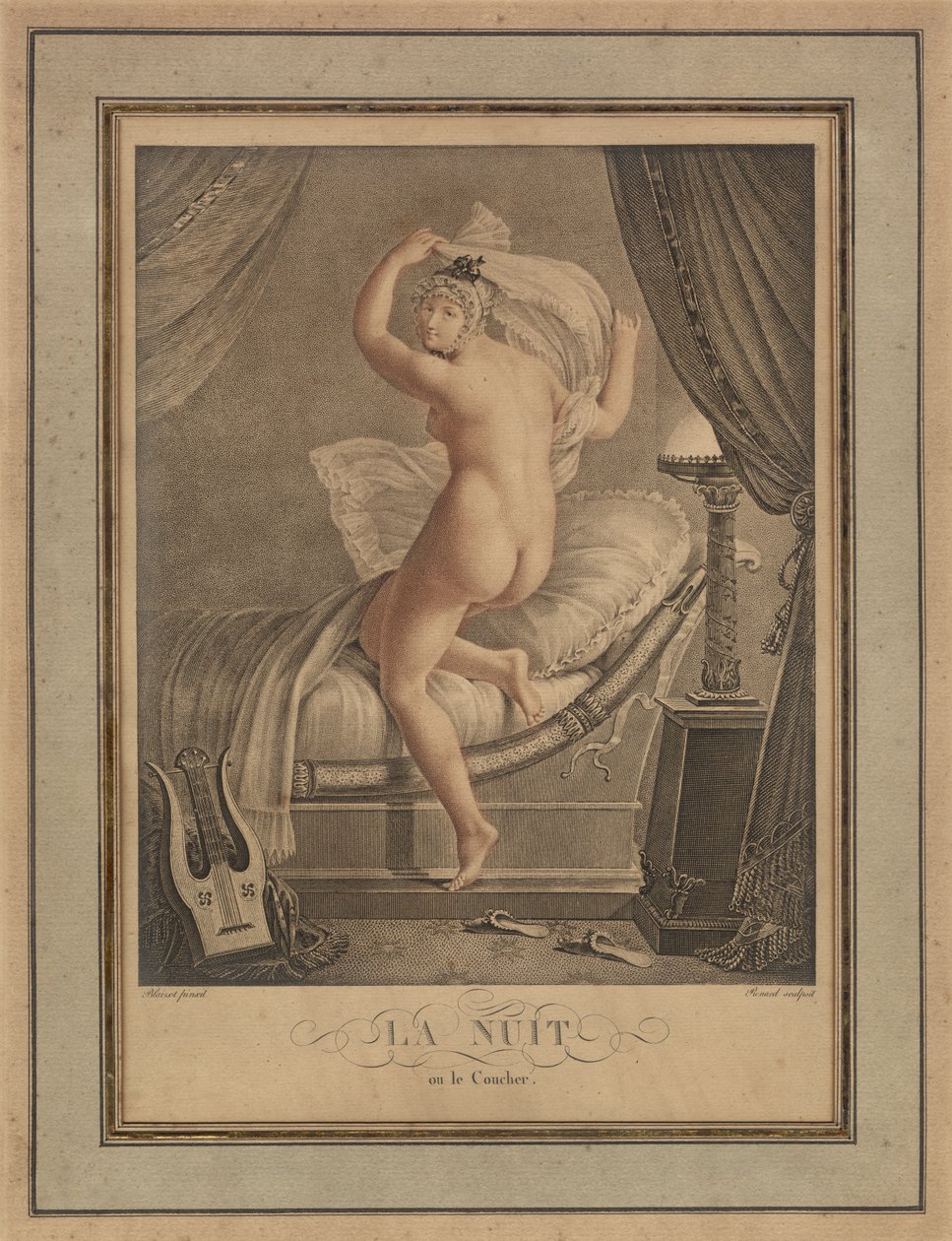 De nacht, Parijs, c.1815 door Unbekannter Künstler