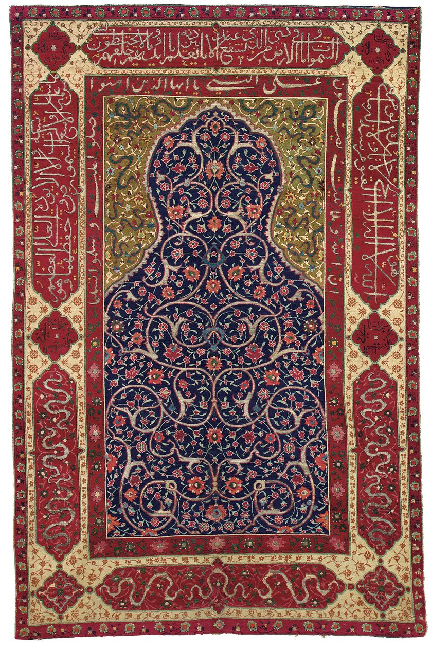Het Perez "Topkapi" gebedskleed, Isfahan, Centraal-Perzië, 16e of 17e eeuw door Unbekannt