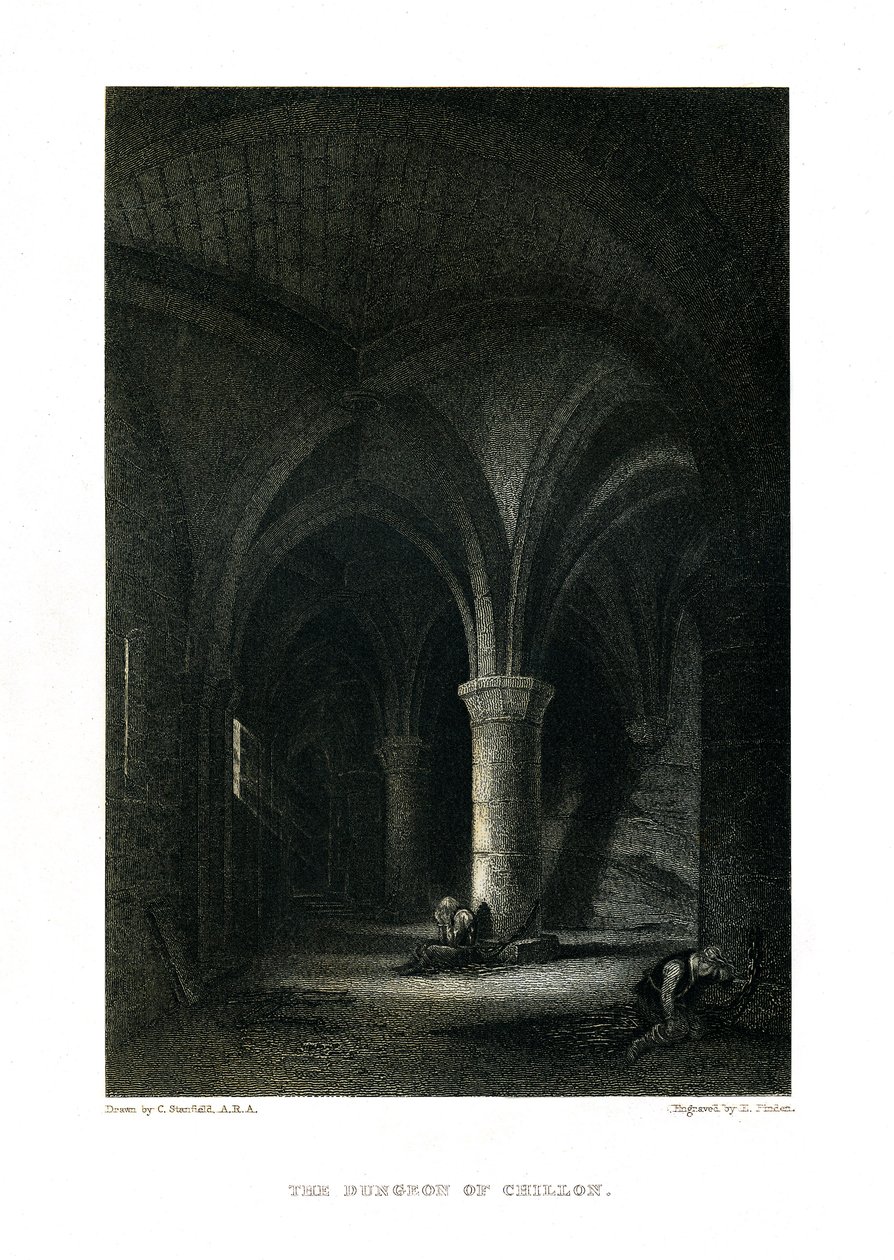 De gevangene van Chillon door Unbekannter Künstler