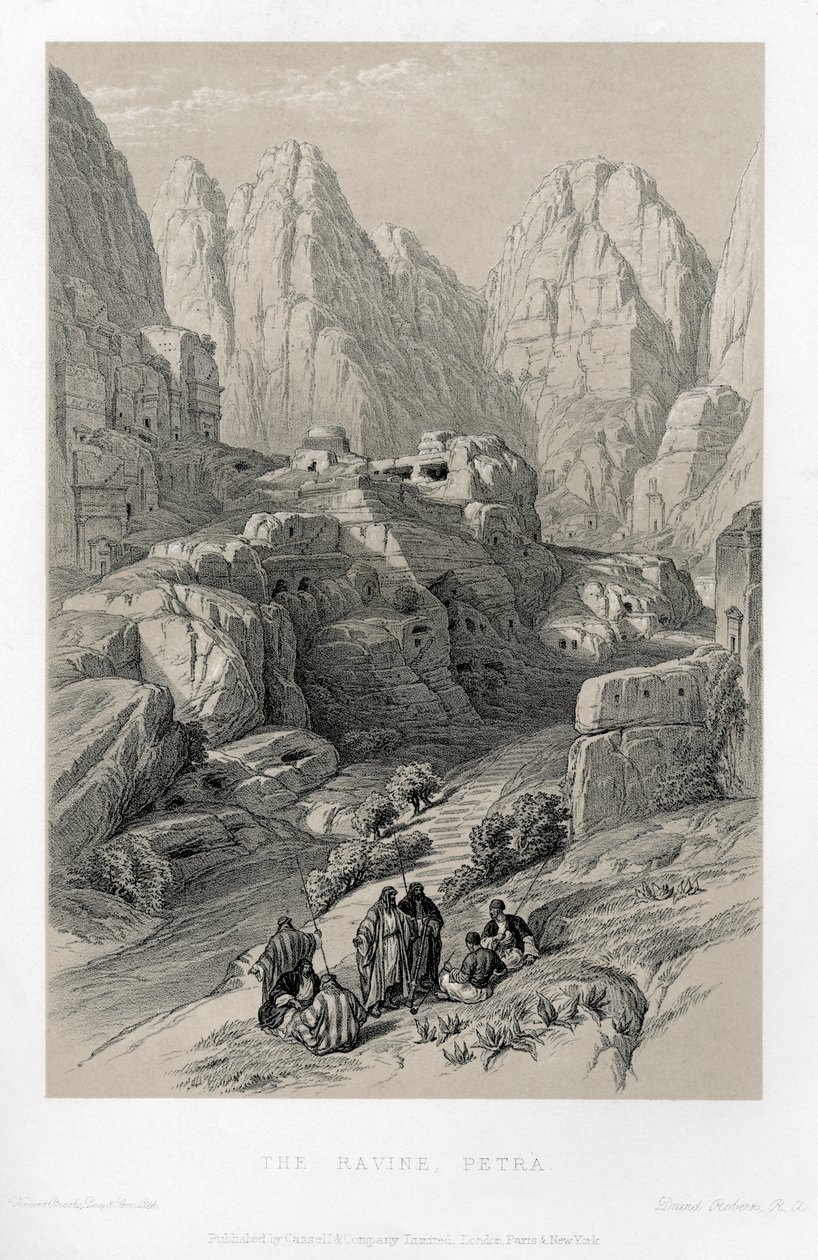 Het theater in Petra door Unbekannter Künstler
