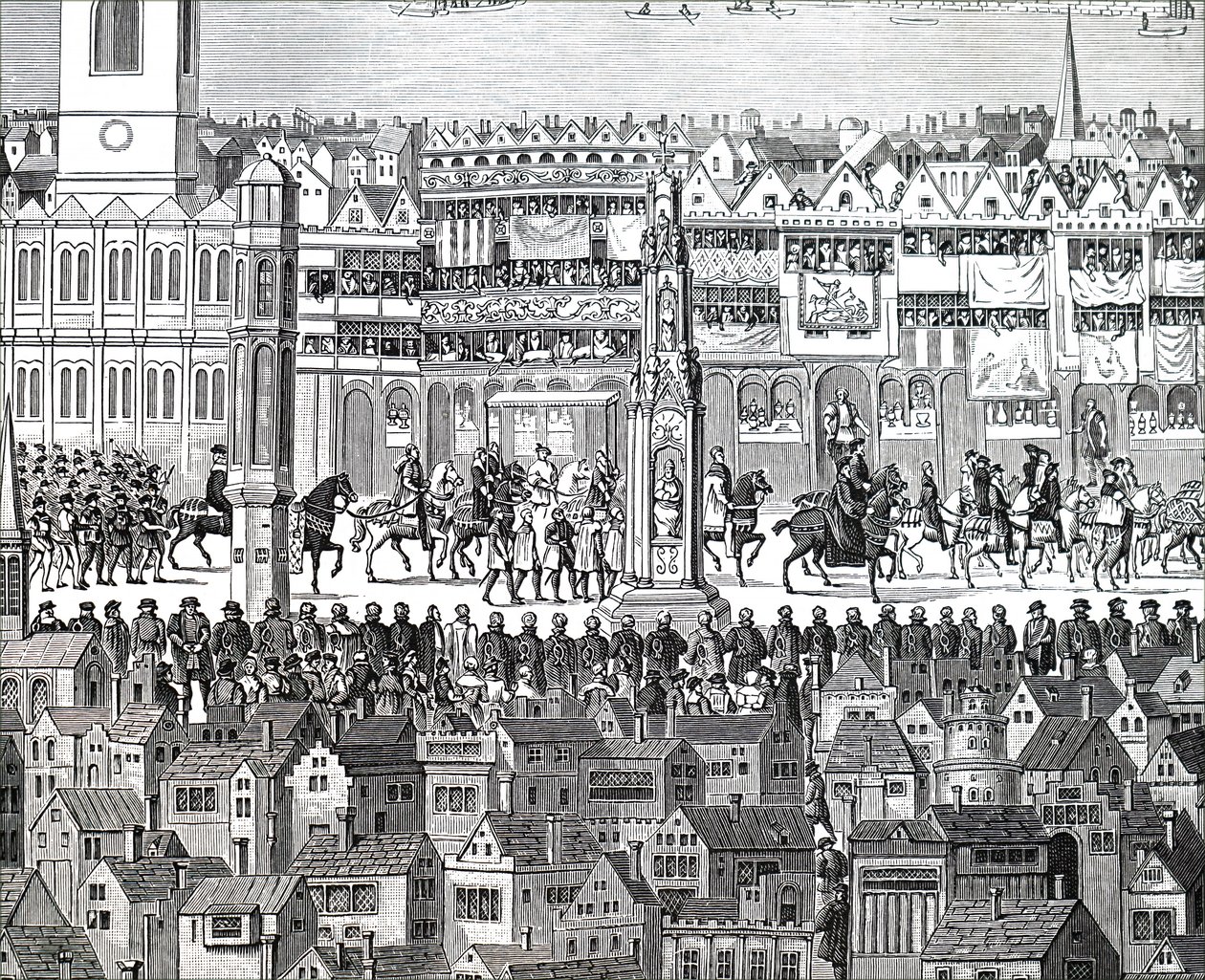De kroningsprocessie van koning Edward VI door Unbekannt