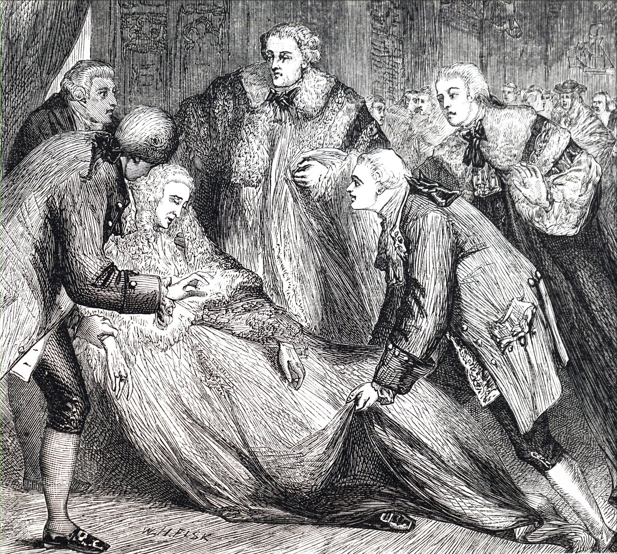 De dood van William Pitt door Unbekannt
