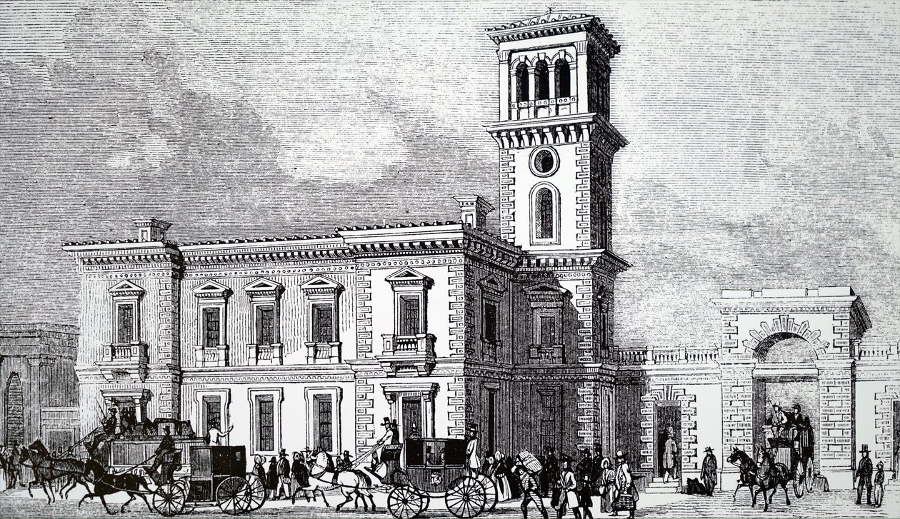 De buitenkant van London Bridge Station door Unbekannt
