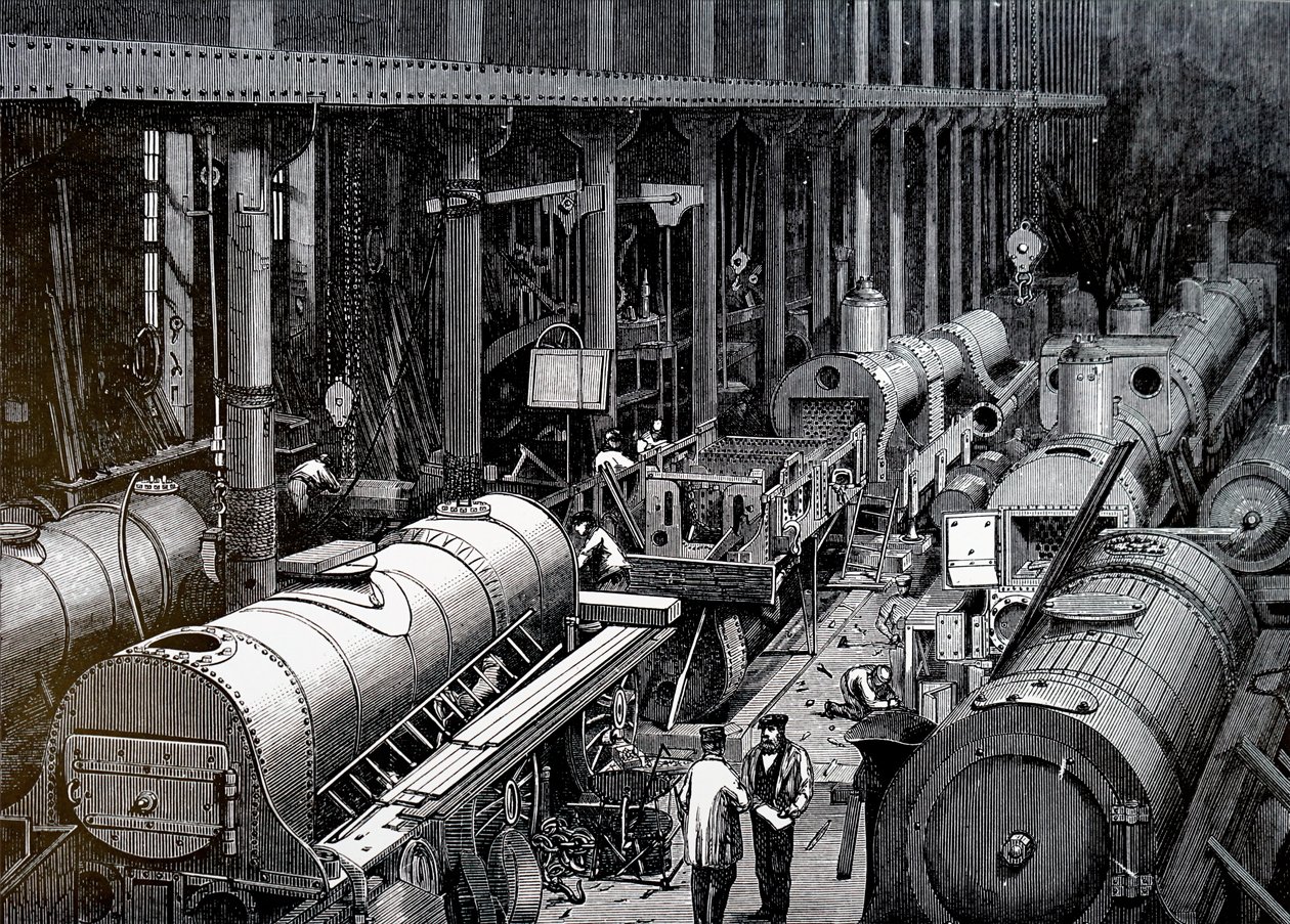 De productievloer van Robert Stephenson and Company door Unbekannt