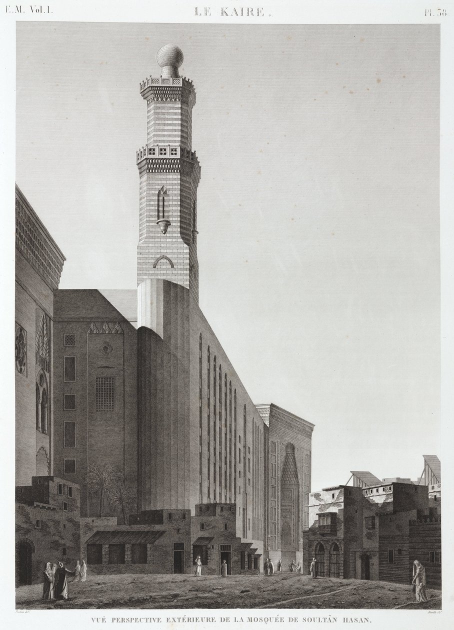 De moskee van Sultan Hassan, Caïro, Egypte, ca. 1798 door Unbekannt