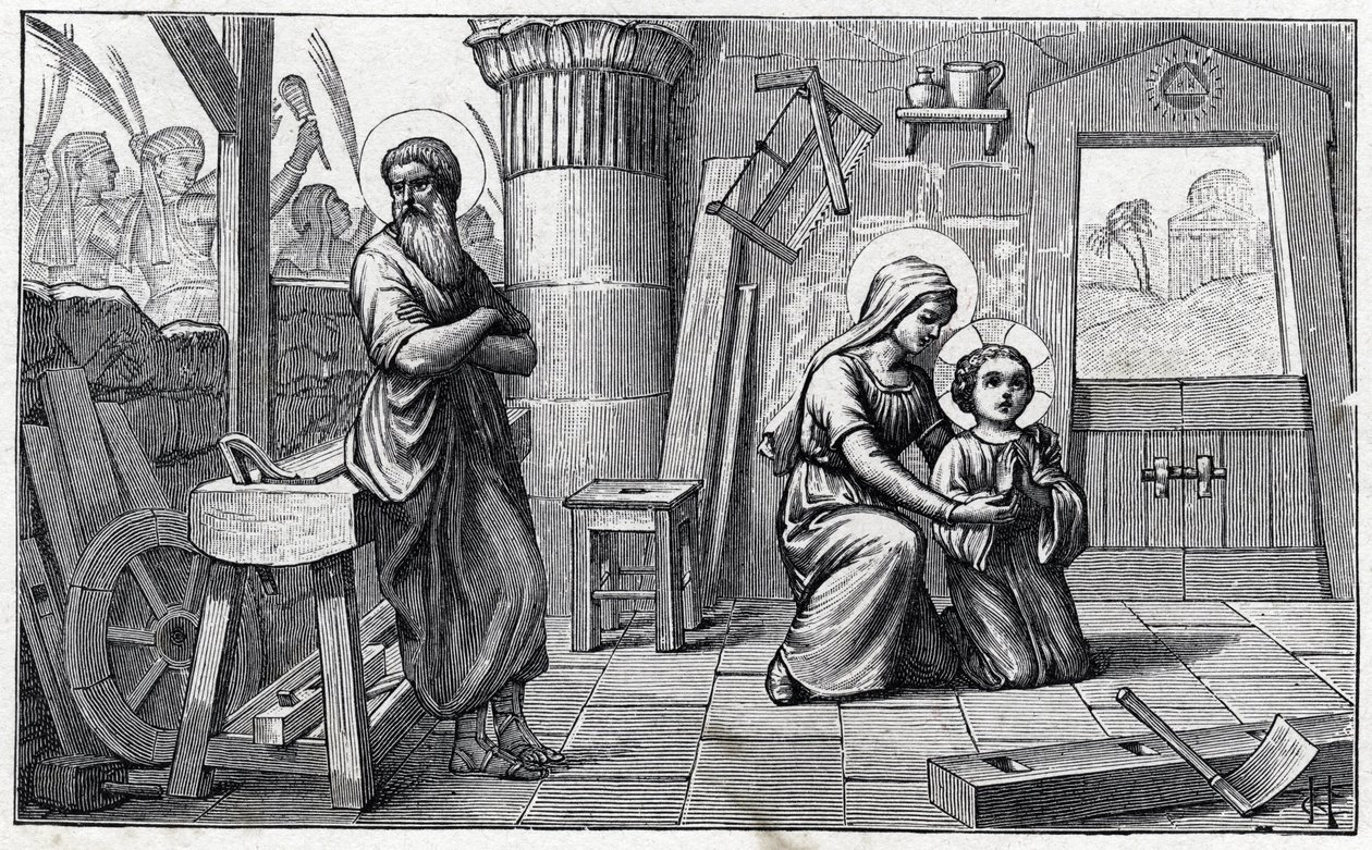 Het verblijf in Egypte. Alfabet van het kind Jezus. Editie van 1932. Houtsneden gesigneerd H G. Privécollectie door Unbekannter Künstler