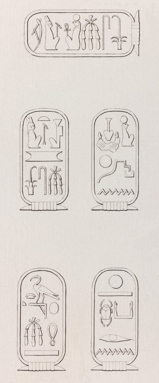 Thebe: Hiërogliefen (detail) door Unbekannt