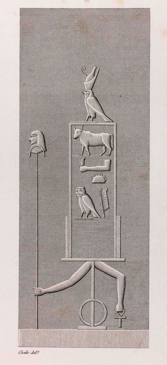 Thebe: Karnak (detail) door Unbekannt