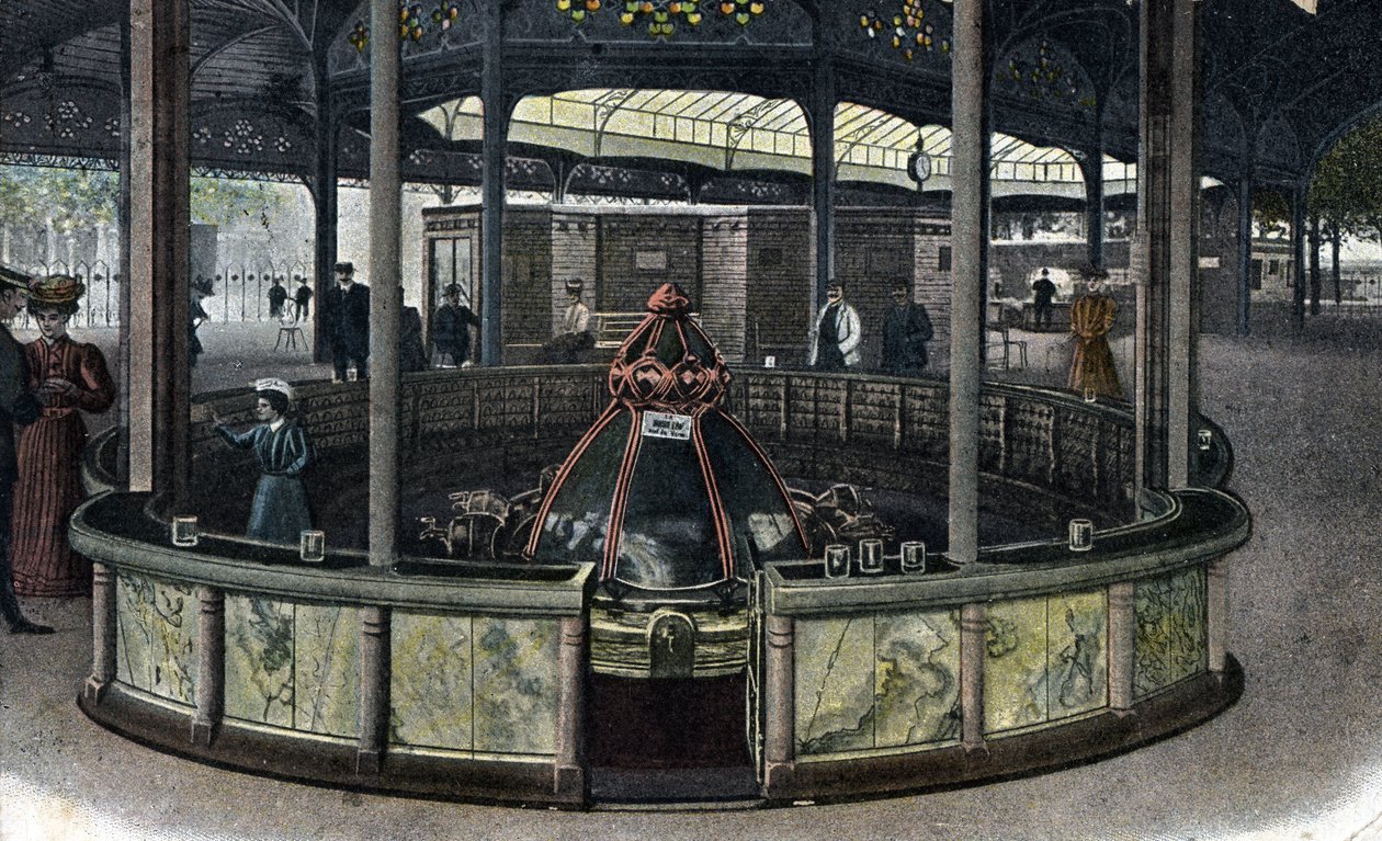 Thermisch toerisme: de bron van de heilige Grille in Vichy, Allier ca. 1905 door Unbekannter Künstler