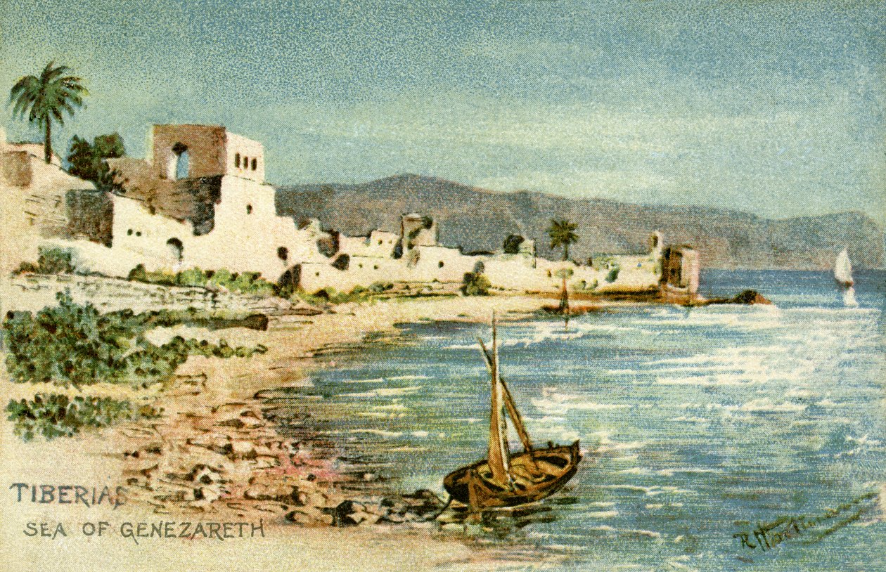 Tiberias - Zee van Genezareth door Unbekannter Künstler