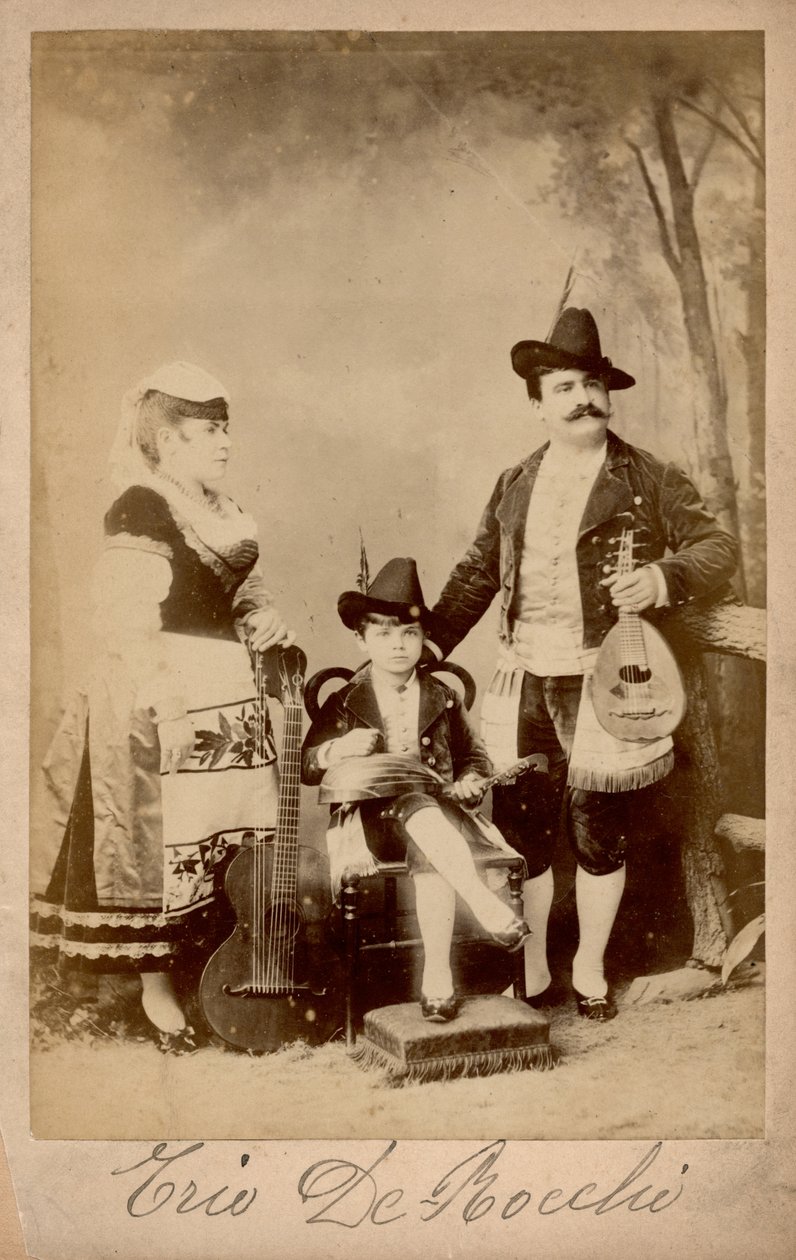 Trio De Bocchi, Lombardije, ca. 1880 (zwart-wit foto) door Unbekannter Künstler