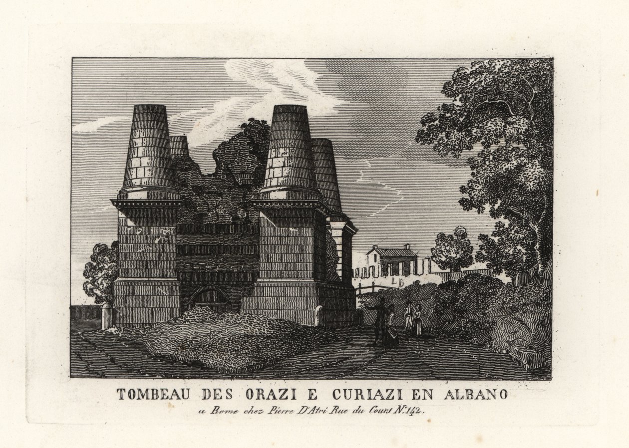 Ruïnes van het Mausoleum van de Horatii en Curiatii op de Via Appia, Rome door Unbekannt