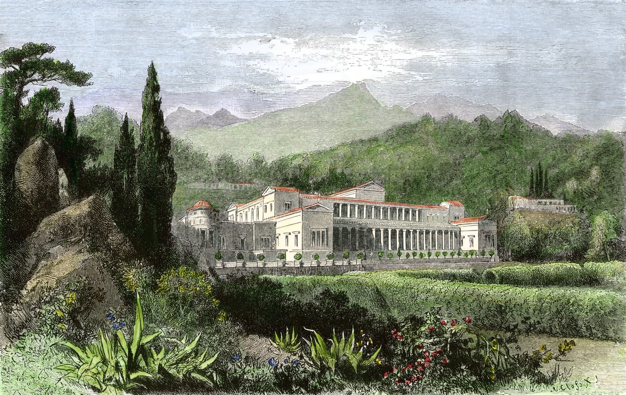 Villa van Plinius de Jongere, Romeinse schrijver en politicus, Oud Rome door Unbekannter Künstler