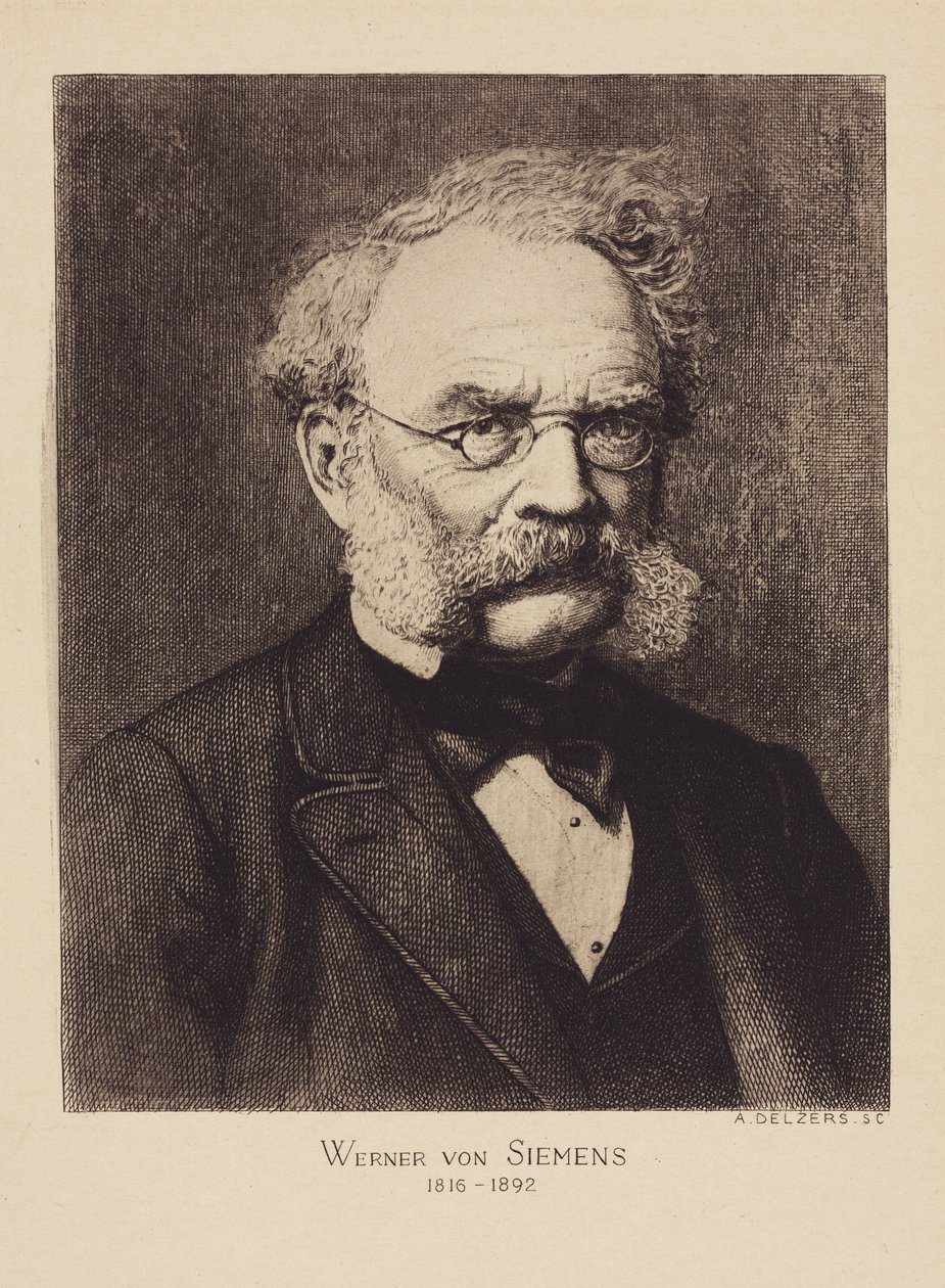 Werner von Siemens, Duitse elektrotechnicus en uitvinder, ca. 1880 door Unbekannter Künstler
