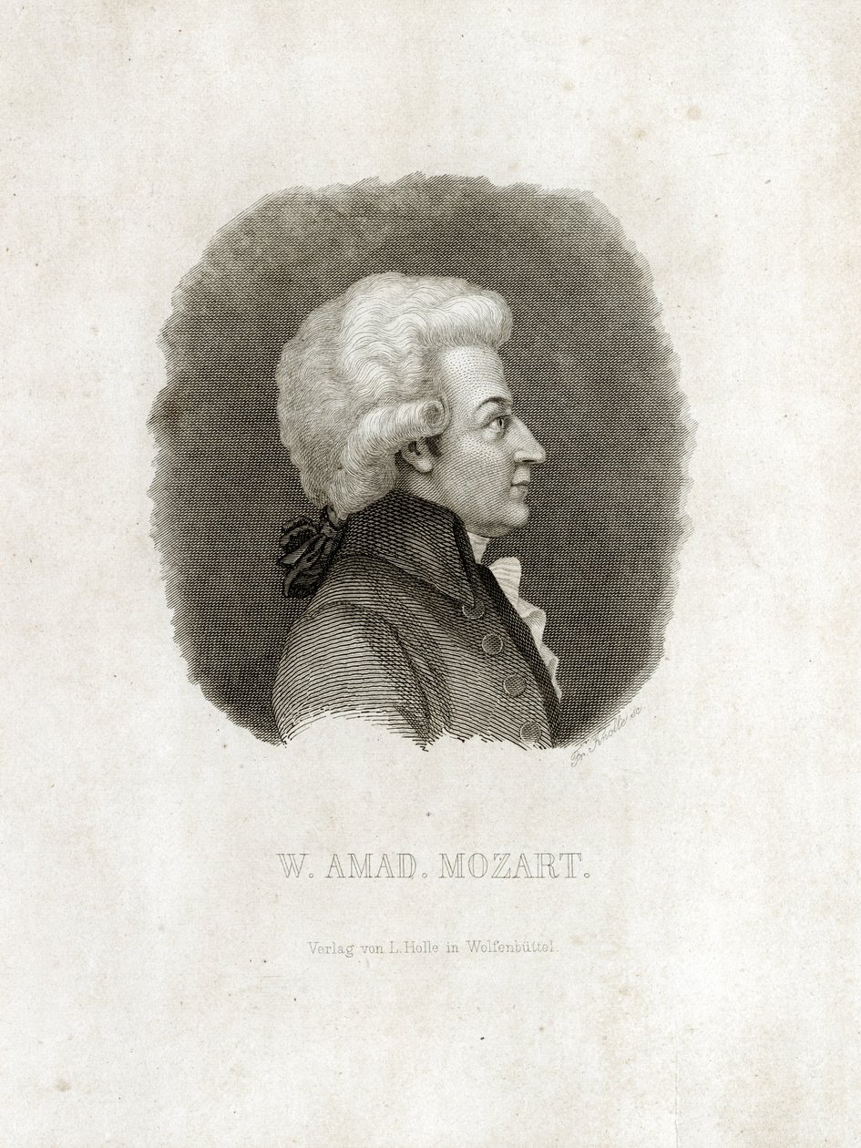Wolfgang Amadeus Mozart gravure door Unbekannt