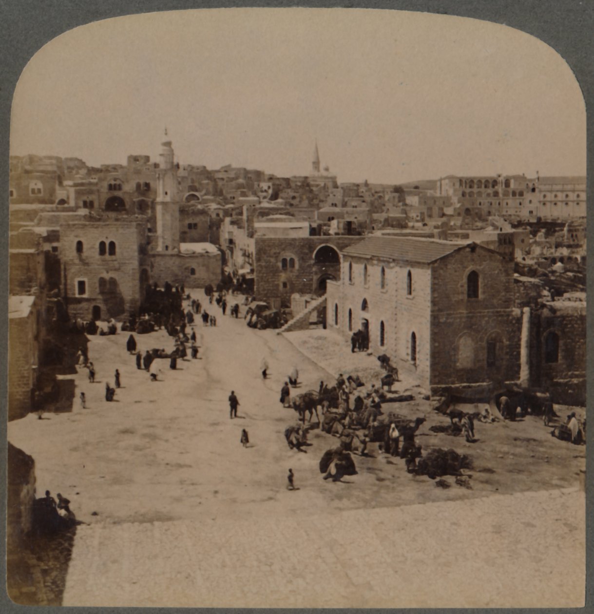 Bethlehem van Judea, de geboorteplaats van Jezus, Palestina, 1896 door Underwood and Underwood