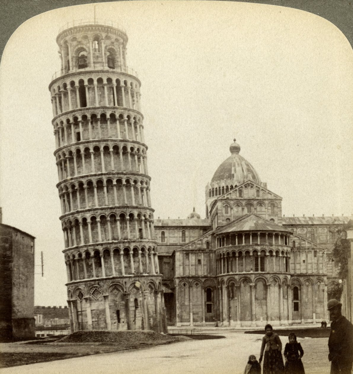 Kathedraal en Scheve Toren van Pisa, Italië door Underwood and Underwood