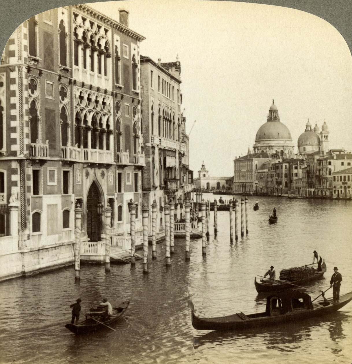 Het Grote Kanaal, Venetië, Italië door Underwood and Underwood