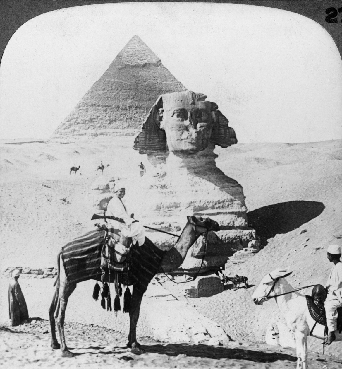 De Grote Sfinx van Gizeh, Egypte, 1905 door Underwood and Underwood