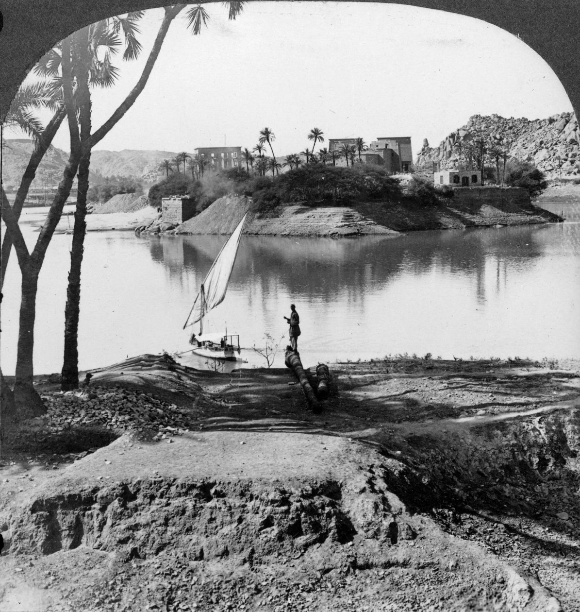 Het eiland Philae, Egypte, 1905 door Underwood and Underwood