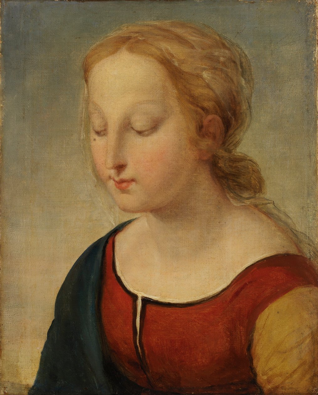 Hoofd van de Madonna (uit la Belle Jardiniere) door Unidentified (European)