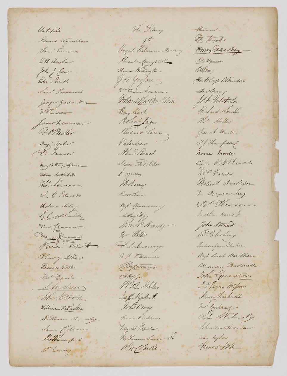 De bibliotheek van de Koninklijke Hibernische Academie (pagina uit boek) door Unidentified (European)