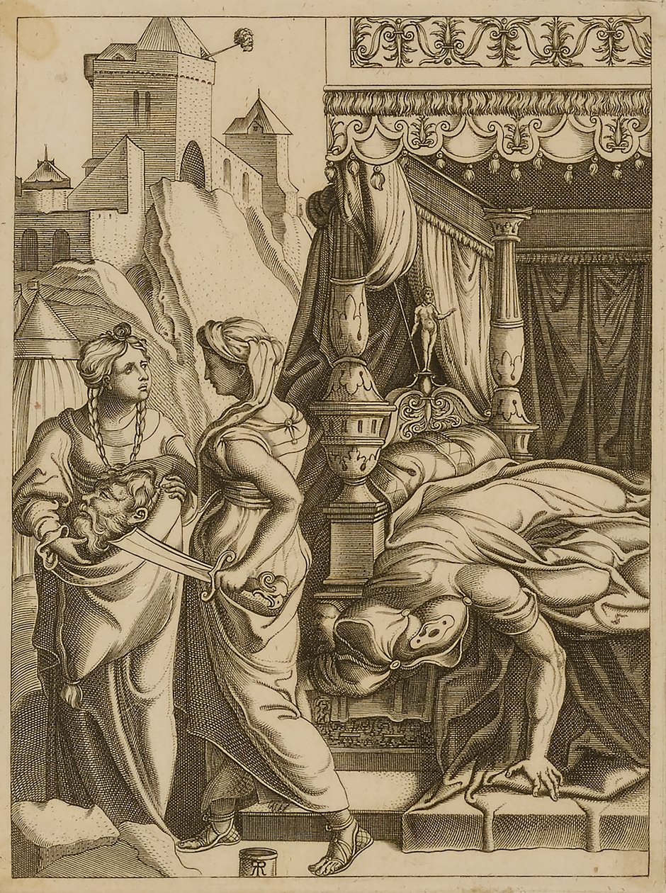 Judith en meid met het hoofd van Holofernes door Unidentified
