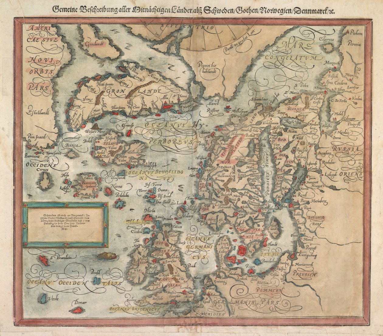 Een kaart van IJsland rond 1588 door Unknown