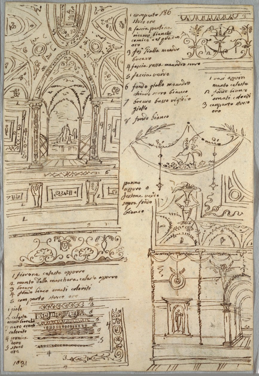 Decoratieve studies door Unknown