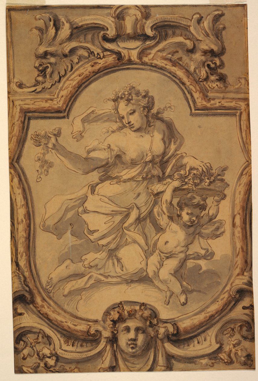 Ontwerp voor een beschilderd plafond door Unknown