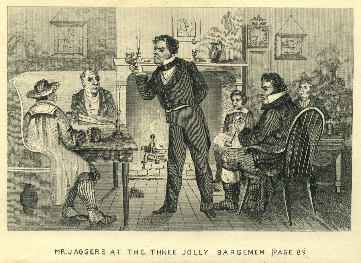 Grote Verwachtingen - Mr. Jaggers Bij De Drie Vrolijke Schippers, ca. 1862 door Unbekannt Unbekannt