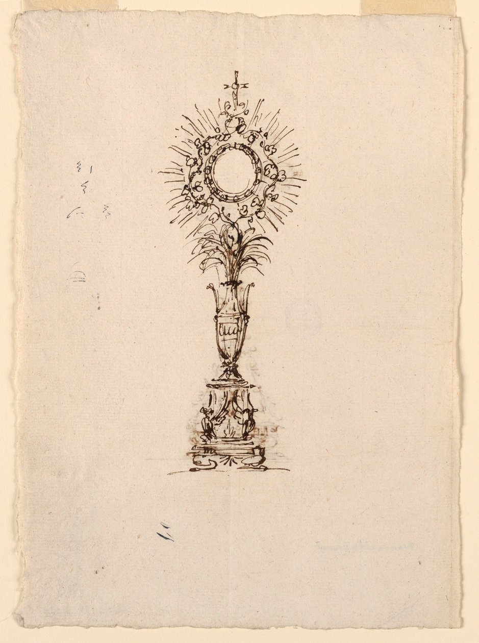 Tekening, Ontwerp voor een monstrans, 1815-1830 door Unknown