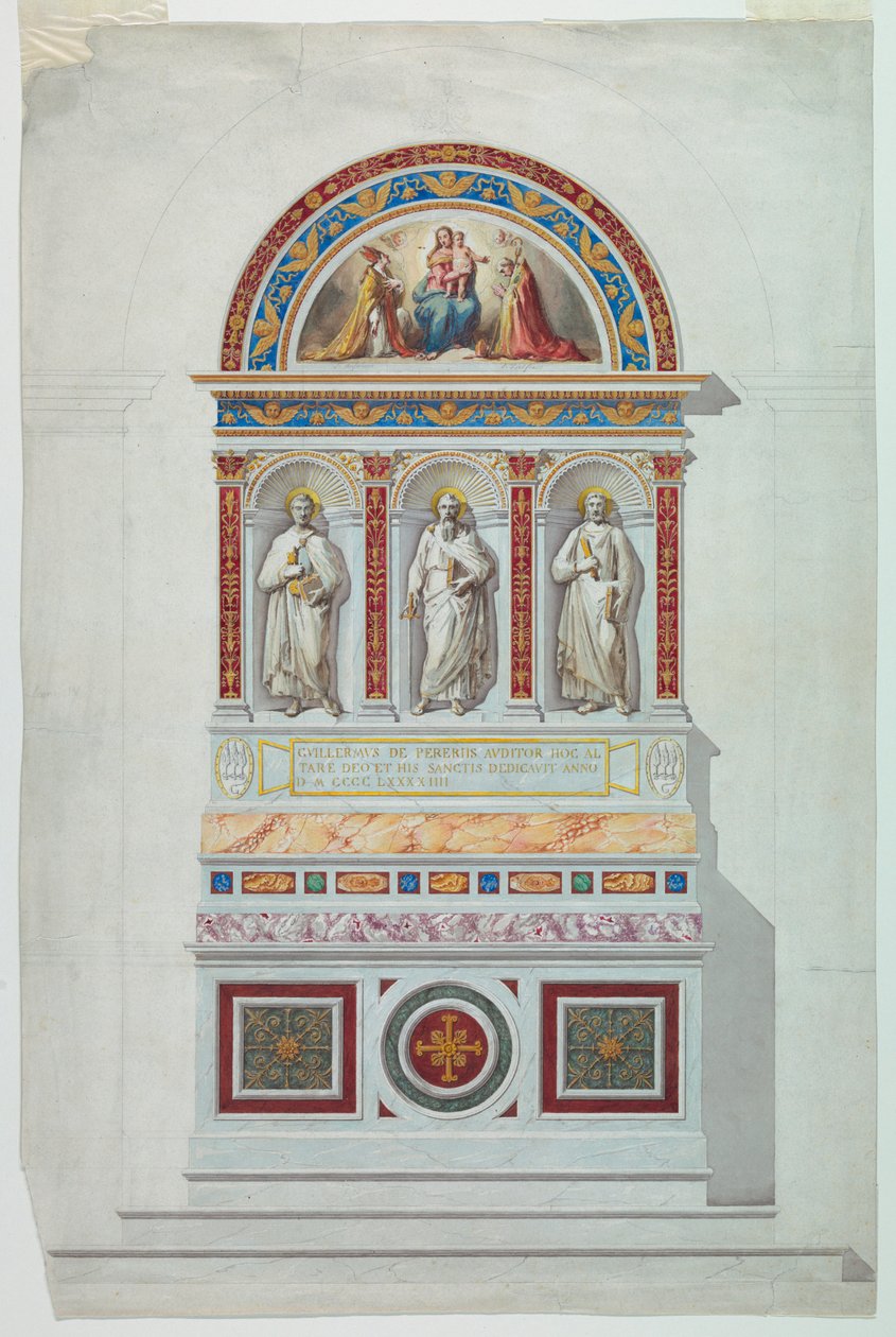 Tekening, Oplegging van een altaar, 1894 door Unknown