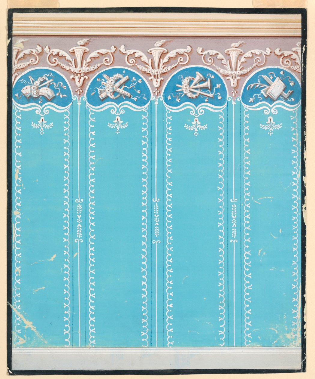 Ontwerp voor behang, 1825-1835 door Unknown