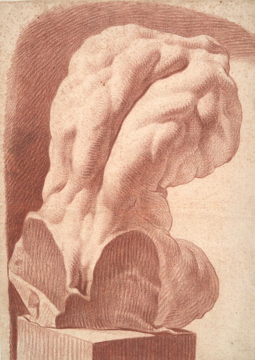 Academische studie van een torso door Unknown
