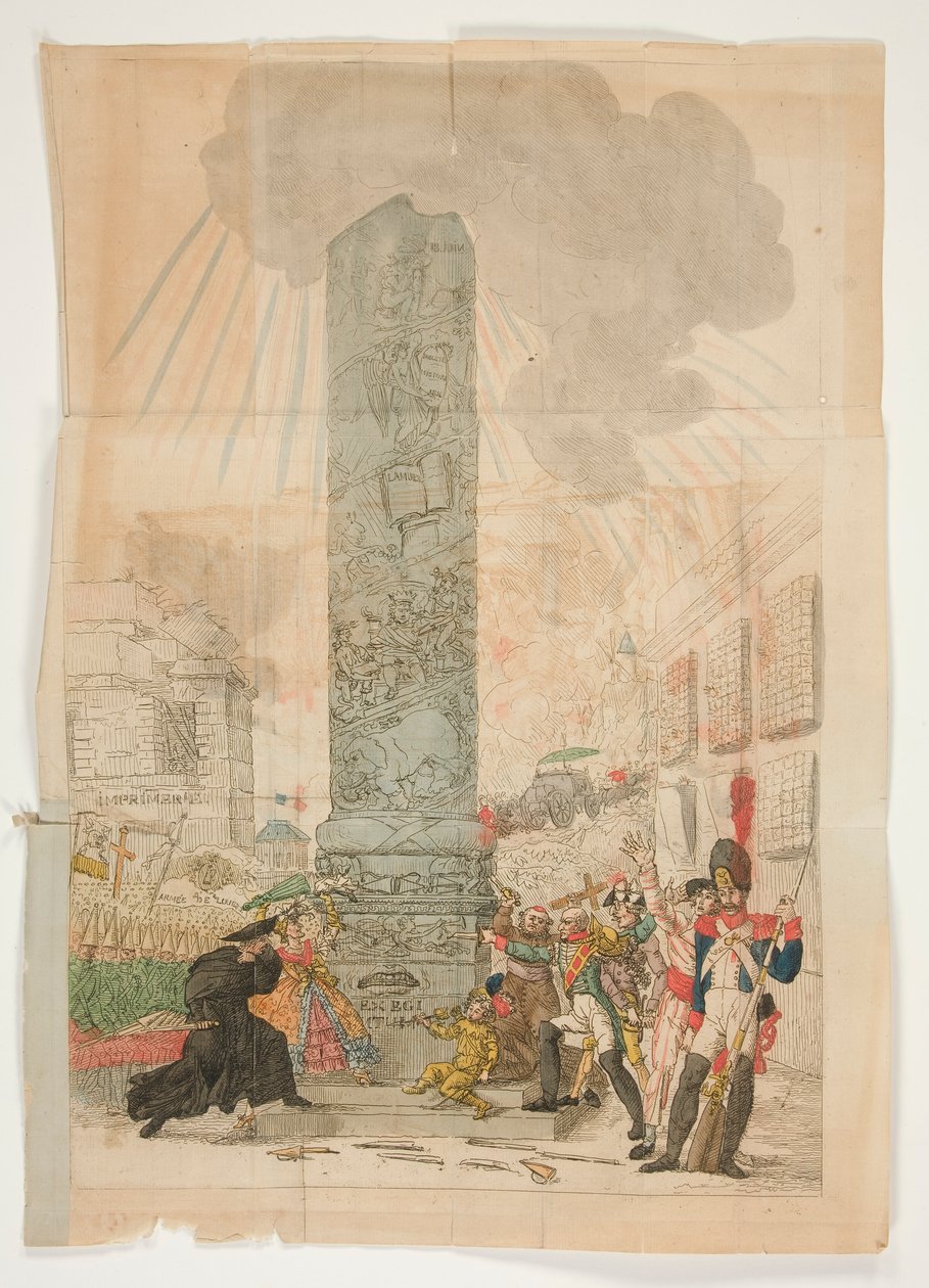 Conflict voor een monument door Unknown