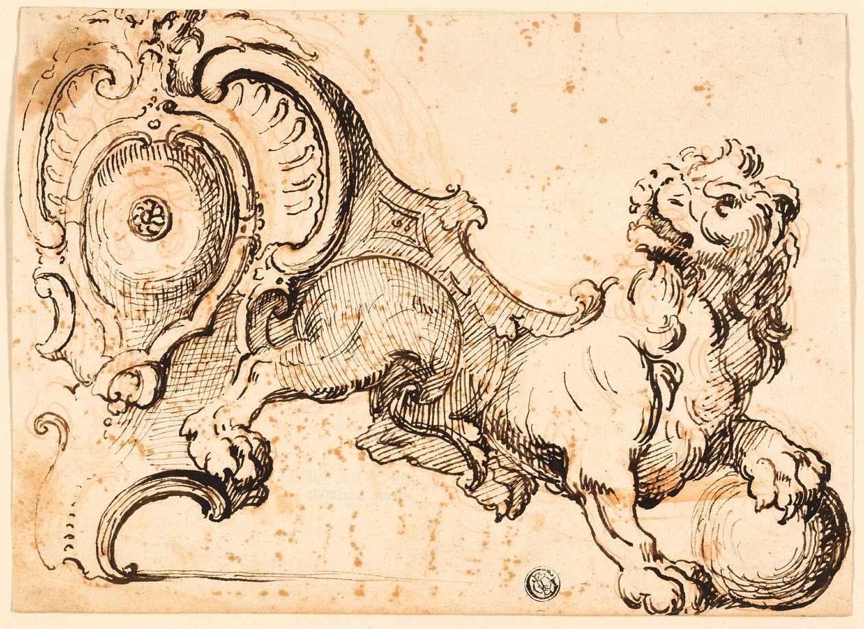Ontwerp voor een haardijzer door Unknown