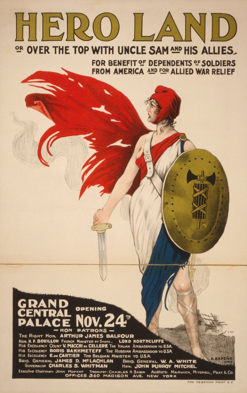 Franse Hero Land Poster door Unknown