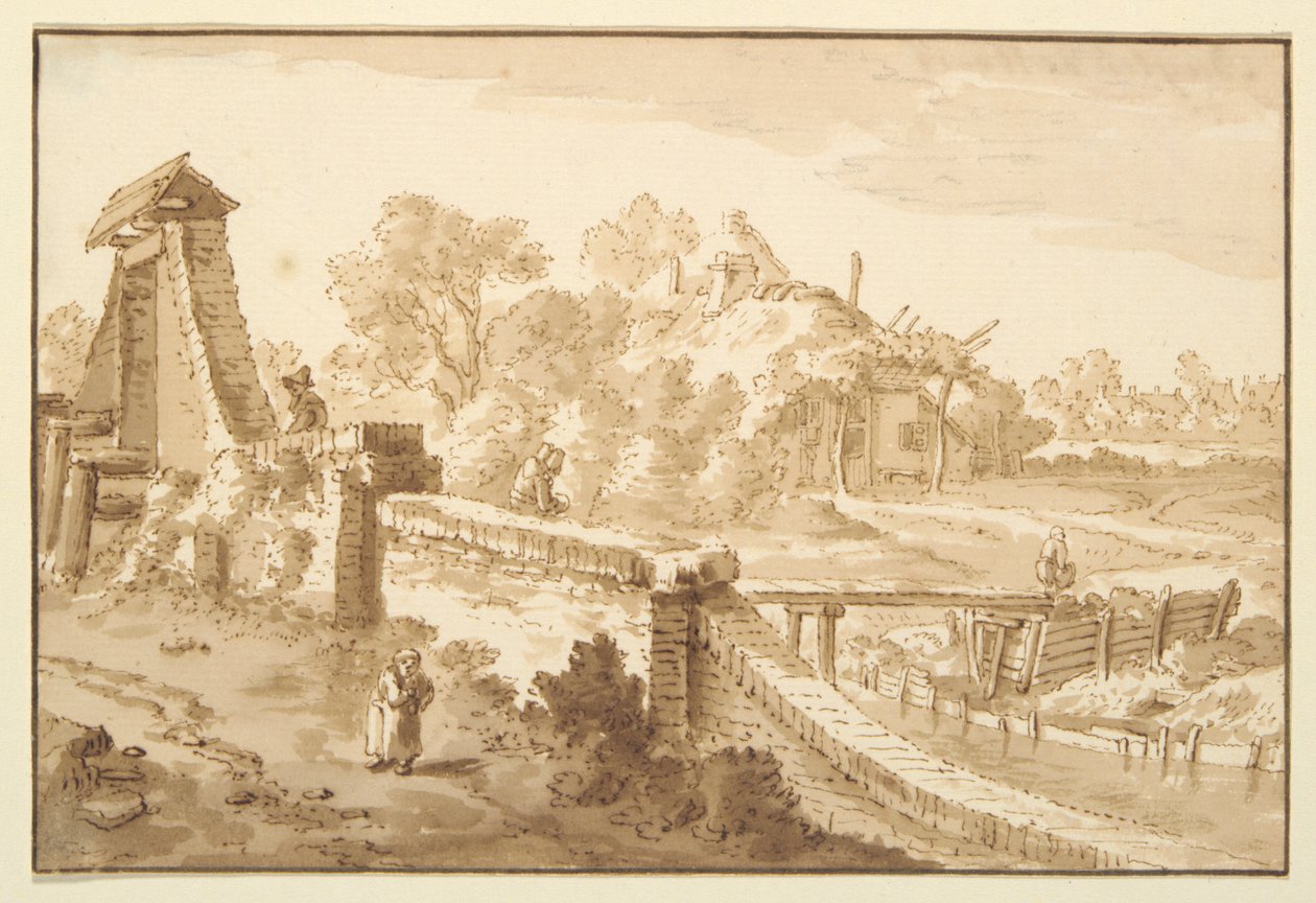 Landschapszicht door Unknown