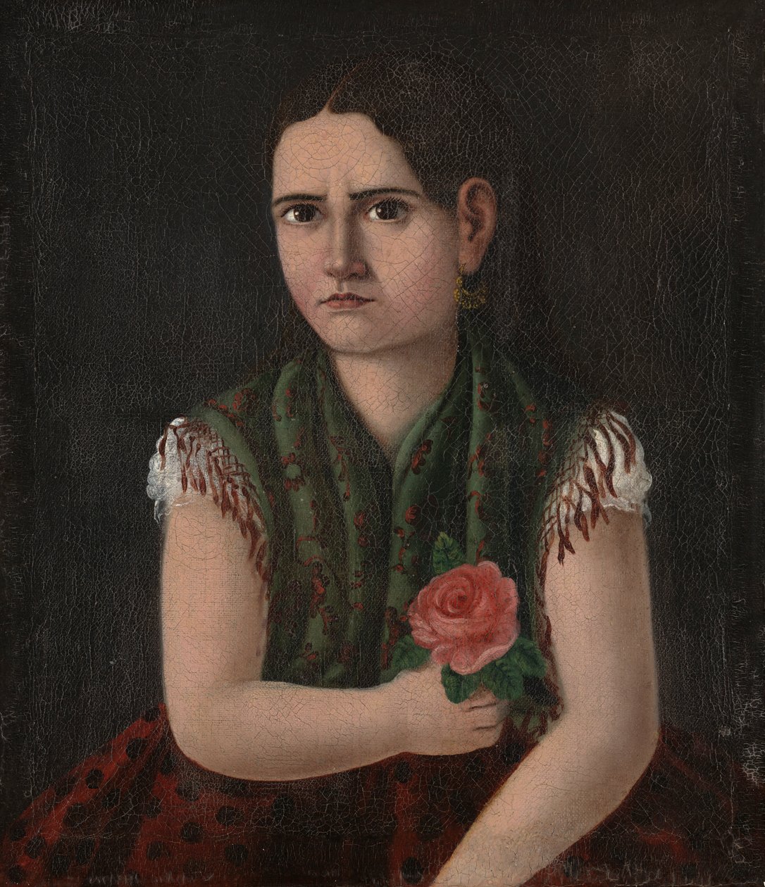 Portret van een vrouw door Unknown